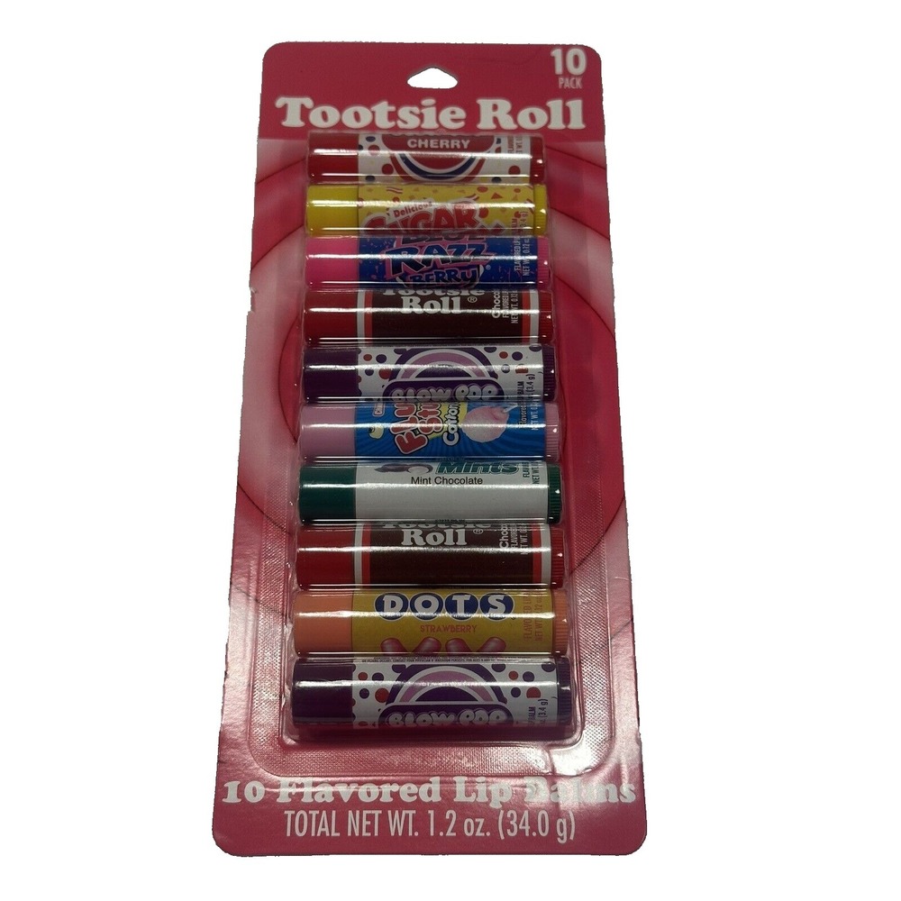 TOOTSIE ROLL‎ chap stick lip balms 10 pack taste beauty